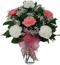 White & Pink Carnations