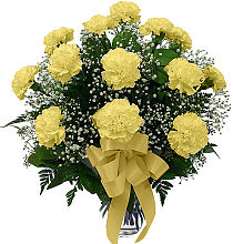 Dozen Yellow Carnations