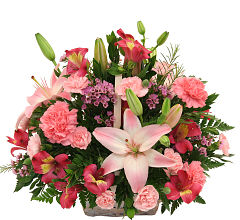 Pink Flower Basket