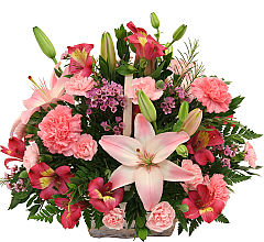 Pink Flower Basket