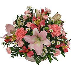 Pink Flower Basket