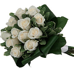 One Dozen White Roses