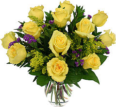 12 Yellow Roses