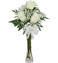 3 White Roses