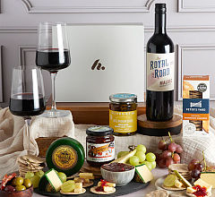Gourmet Cheese & Wine Gift Tray