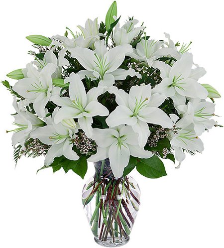 white lily funeral bouquet Funeral flower pictures