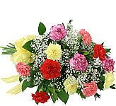 Popular, long lasting assorted carnation bouquet. Available for same day delivery across Canada.