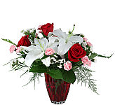 Sweet Inspiration is a popular Canada Flowers Original floral design of fresh, flowers in white, red and pink. Featuring same day delivery.