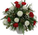 An adorable and affordable gift of flowers arranged in a coffee mug for Christmas gift giving. Canada Flowers is Canada's National Florist.