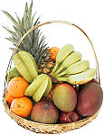 Fresh, assorted and seasonal fruit basket including tropical fruit. Another Canada Flowers favourite gift for next day delivery across Canada.