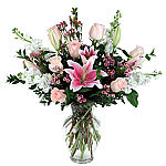 Help Canada Flowers support the Canadian Foundation for Women's Health with this beautiful pink toned floral design, perfect to send to a loved one across Canada.