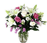 Canada Flowers Original flower design for Mother's Day gift giving. Featuring elegant white, lavender and soft pink flowers.