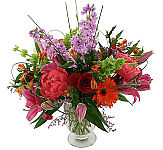 Breathtaking and colourful designer's passion bouquet, suitable for many special occasions or heartfelt sentiments. Canada wide delivery.