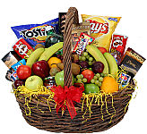 Send our Canada Flowers Holiday Gala fruit and snack basket and watch them gather round. A full, inviting basket with plenty for everyone to enjoy.