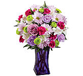 The FTD® Purple Pop Bouquet pretty purple flowers for anytime.