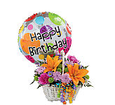 FTD's Happy Blooms Basket for Birthday gift giving across Canada. Same day flower delivery with Canada's National Florist.