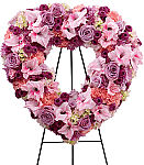 The beautiful FTD® Eternal Rest™ Standing Heart is perfect for the funeral home to send your message of peace to the family.