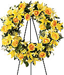 The FTD® Ring of Friendship Wreath is a beautiful way to express your friendship and sympathy to the family at the funeral home of the church. Trust Canada Flowers with your meaningful expression of support. Same day florist delivery is available to most towns and cities across Canada.