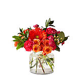 The Fiesta Bouquet is composed of a lively mix, fit to celebrate any and every moment. With a combination of vibrant flowers, this florist-designed arrangement brings a pop of colour and a burst of excitement as soon as it arrives. 