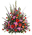 Eternity is a Canada Flowers Original funeral service arrangement of bountiful flowers in a colourful, impressive display.