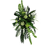 Convey your fondest memories with this lovely white and green spray. This beautiful standing spray conveys your blessings to the bereaved, suitable for ​any chapel or visitation parlour.