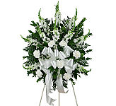 Our Peace funeral spray is a beautiful arrangement of affordable, allwhite flowers that is perfect for the funeral home. Trust Canada Flowers with your expressions of sympathy.