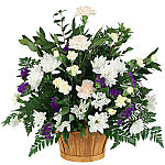 Thoughtful arrangement of sympathy flowers for the family residence to express your kind thoughts and support from Canada Flowers.