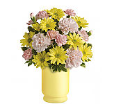 Send your wishes for a bright and healthy day with this affordable, pink and yellow Teleflora design. Same day delivery across Canada.