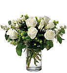 Teleflora's Alpine Roses is a beautiful white flower gift to express sympathy. Delivery across Canada with Canada Flowers.