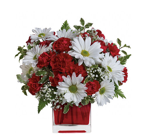 Teleflora's Red and White Delight Bouquet