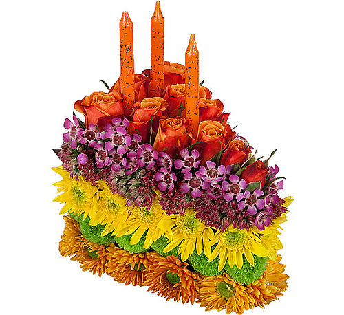 Birthday Flower Cake (Slice)