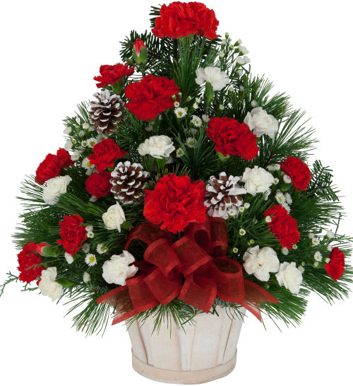 Basket of Joy #CH2AA · Christmas Flower Arrangements · Canada Flowers.ca