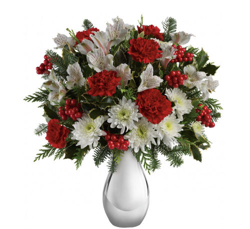 Teleflora's Silver And Snowflakes Bouquet