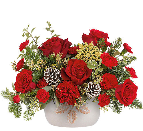 Teleflora's Holly Season Centerpiece