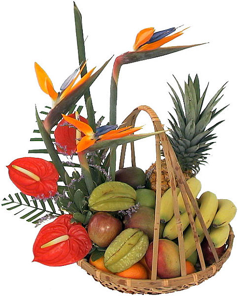 Tropical Flowers and Fruit #FG13AA · Fruit Baskets ...