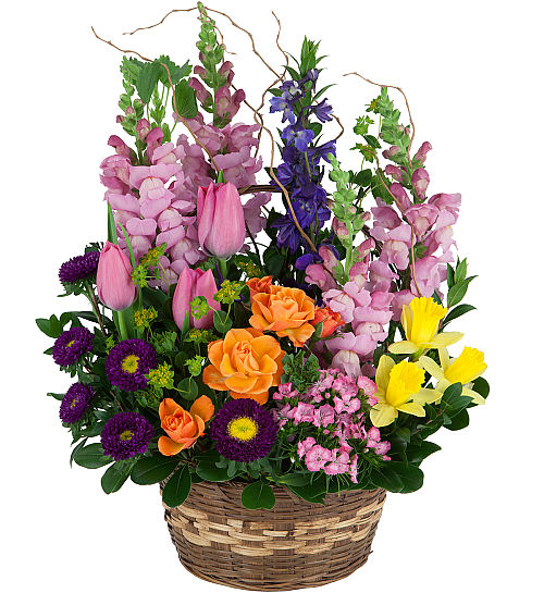 Spring Garden Mixed Basket #SPG3AA · Spring Flowers ...