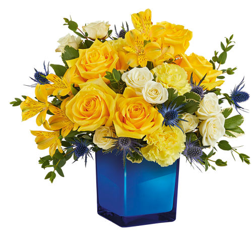 Teleflora's Golden Blue Bouquet