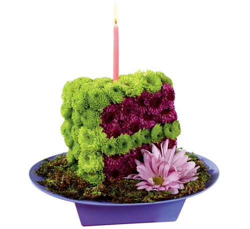 FTD® Festive Wishes Floral Cake Slice