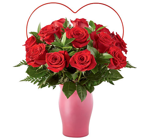 FTD® Cupid’s Heart Red Rose Bouquet