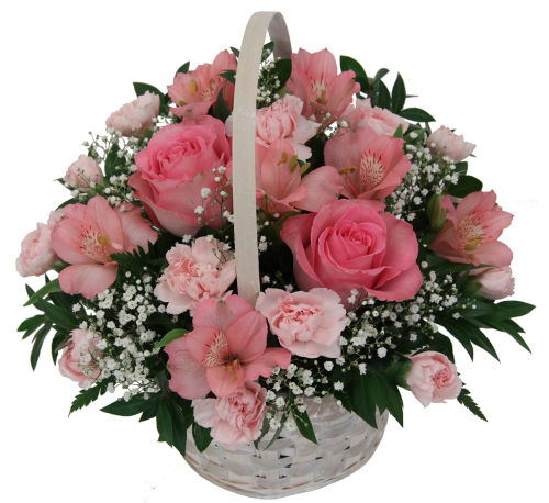 Pink Flower Basket