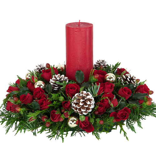 christmas flower centerpiece