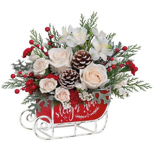 Teleflora's Frosted Sleigh Bouquet