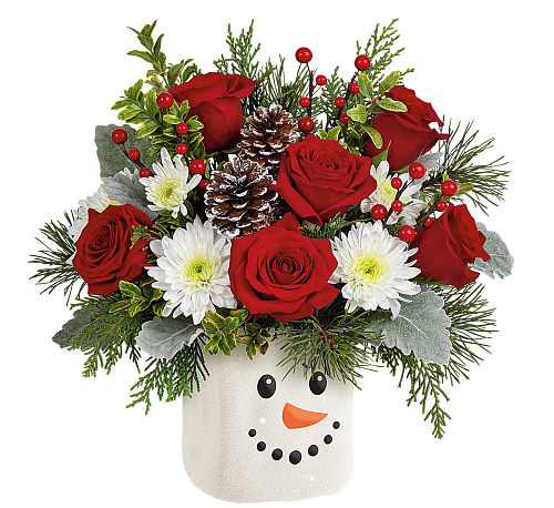 Teleflora's Smiling Snowman Bouquet