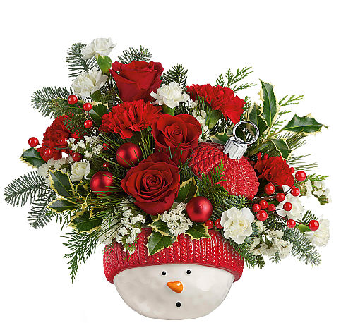 Teleflora's Snowman Ornament Bouquet