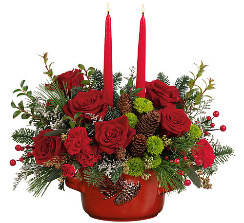 Teleflora's Artisanal Pinecone Centerpiece