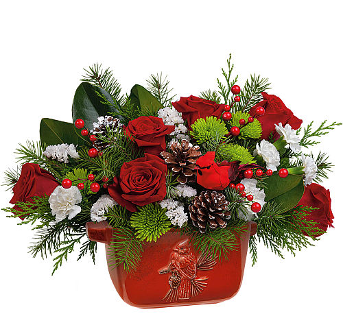 Teleflora's Classic Cardinal Centerpiece