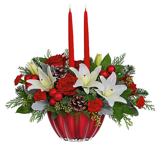 Teleflora's Joyous Christmas Centerpiece