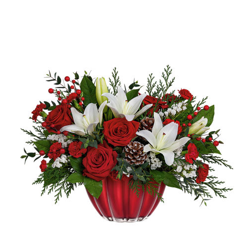 Teleflora's Vibrant Christmas Centerpiece
