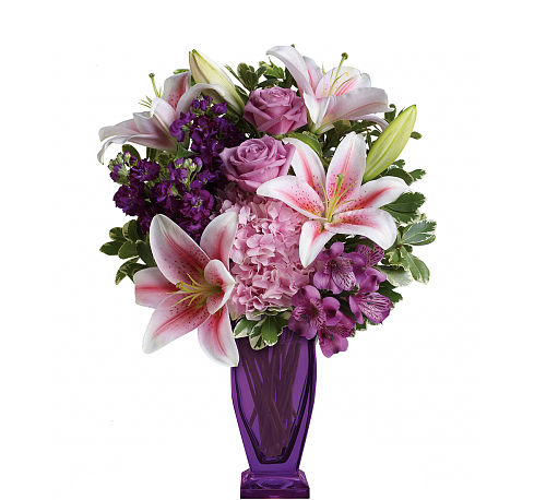 Teleflora's Blushing Violet Bouquet