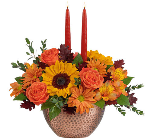 Teleflora's Autumn Copper Centerpiece